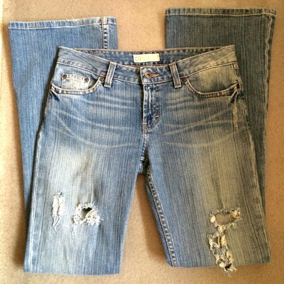 BKE Element Stretch Destroyed Blue Jeans 29 x 33.5 - Picture 7 of 7